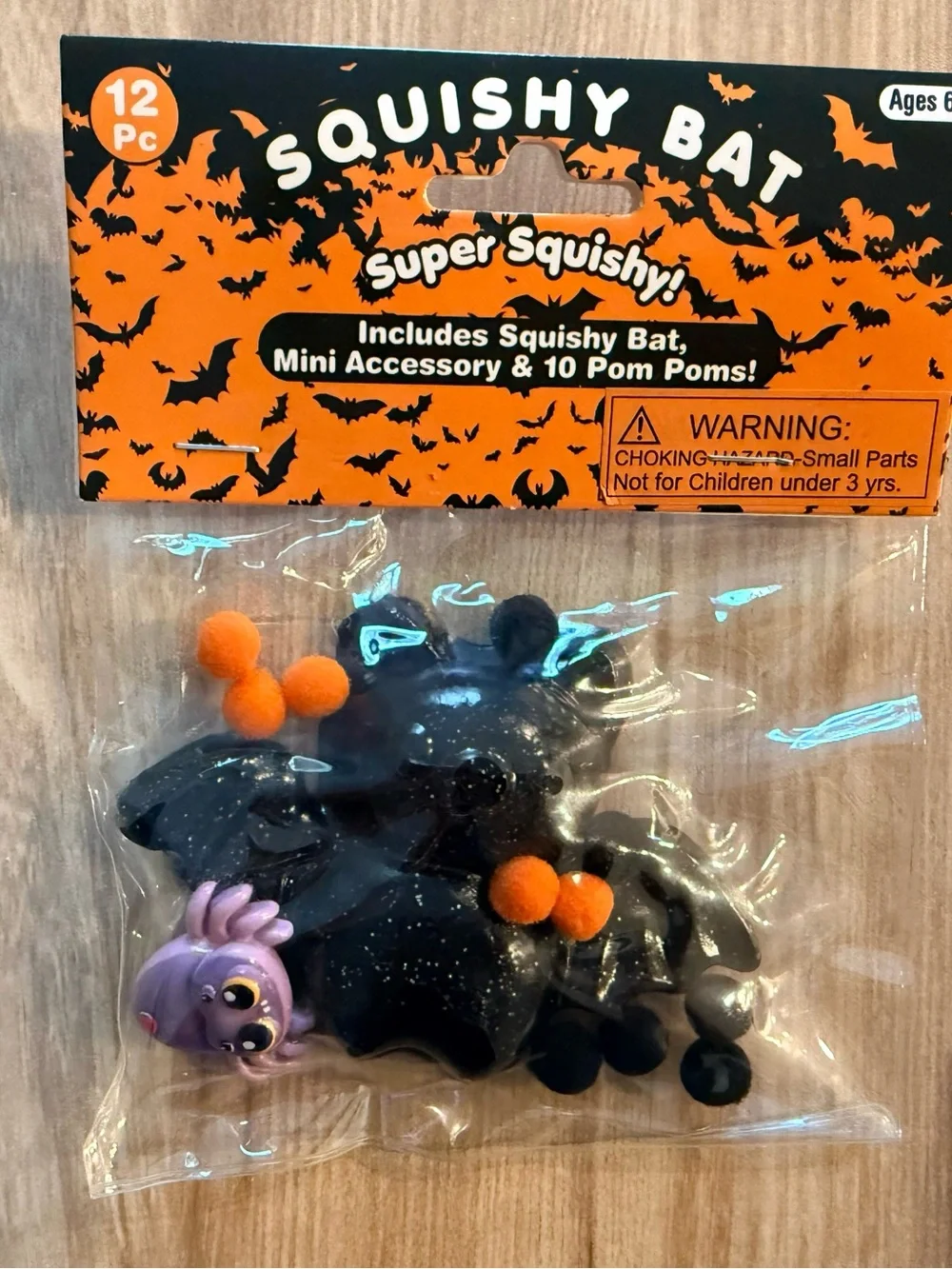 🔥 Zorbitz Black Squishy Bat 🖤